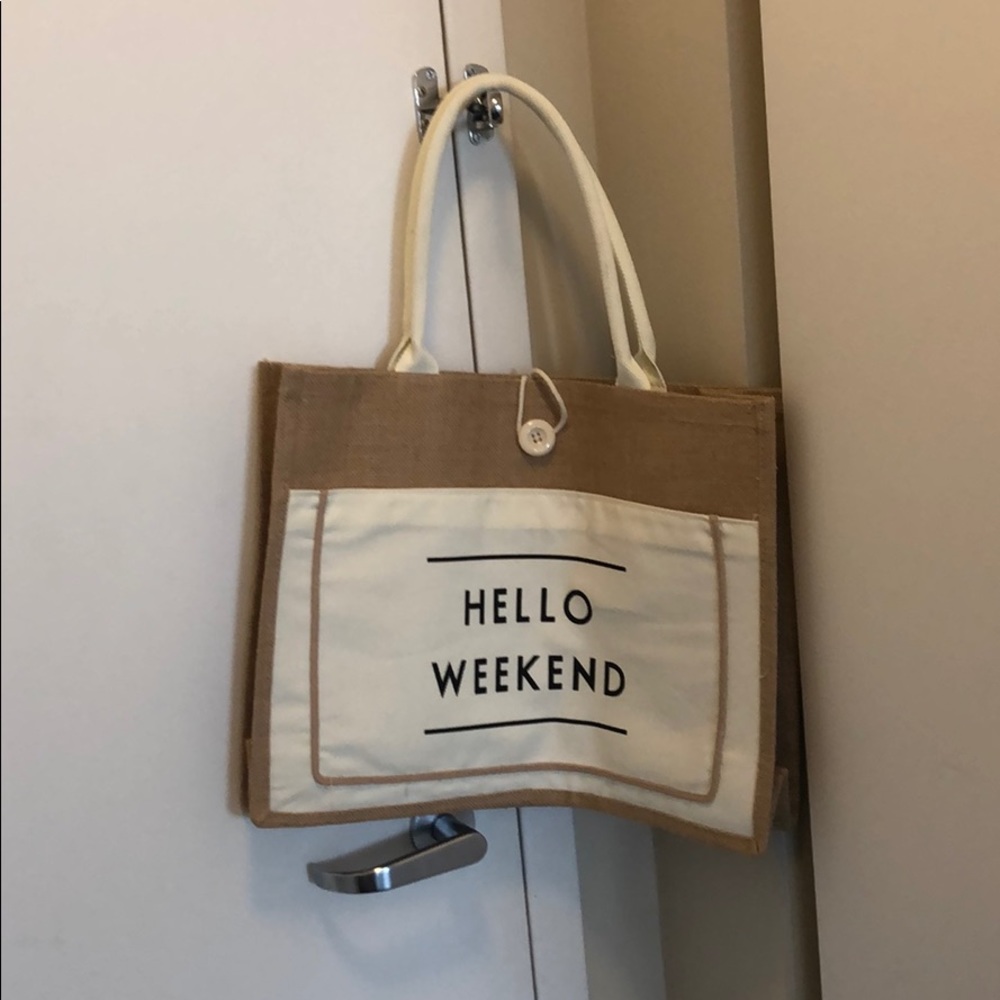 “Hello Weekend” Beach Bag
